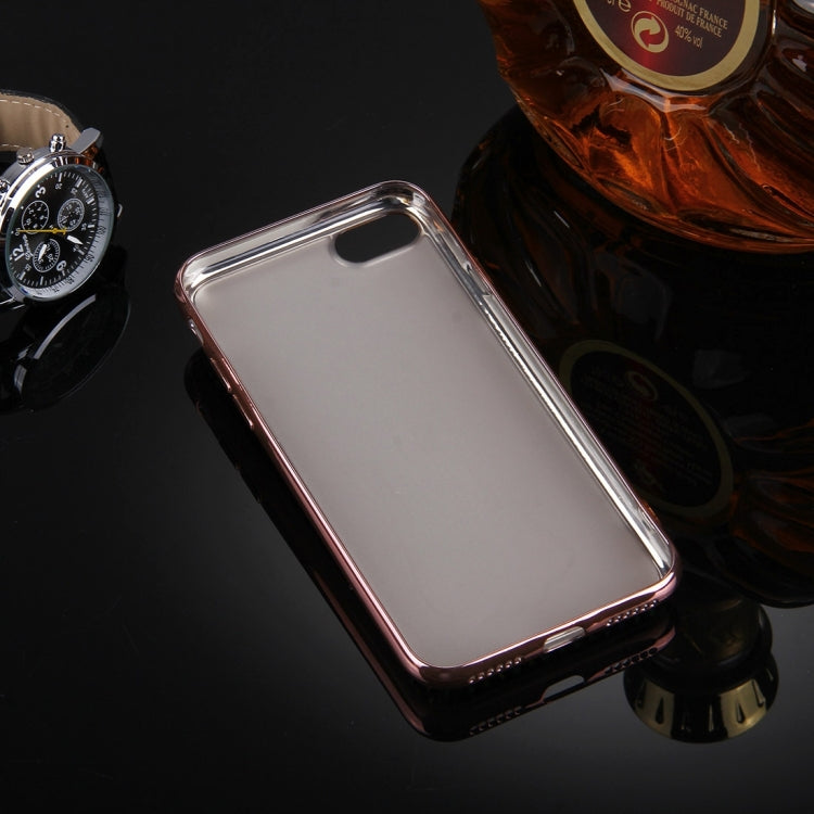 For  iPhone 8 & 7  Diamond Encrusted Electroplating Mirror Protective Cover Case with Hidden Ring Holder