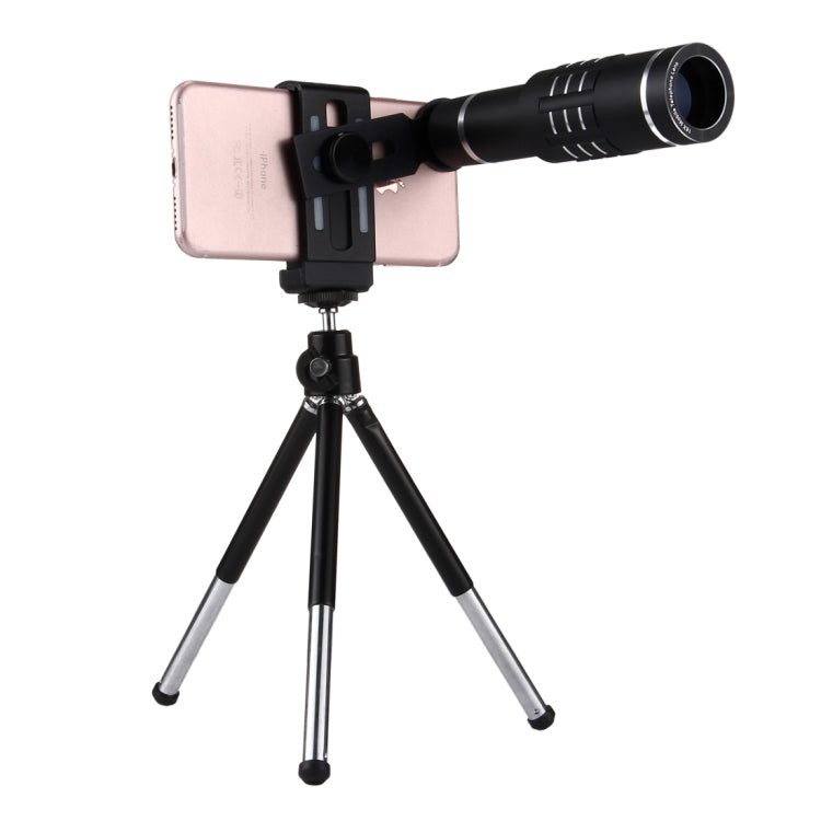 Universal 18X Magnification Lens Mobile Phone 3 in 1 Telescope + Tripod Mount + Mobile Phone Clip