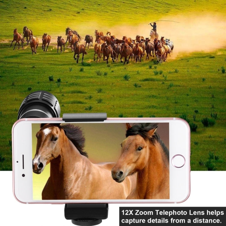 Universal 18X Magnification Lens Mobile Phone 3 in 1 Telescope + Tripod Mount + Mobile Phone Clip