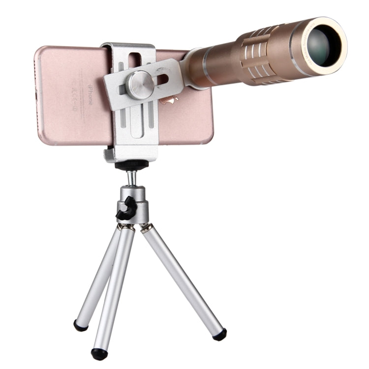 Universal 18X Magnification Lens Mobile Phone 3 in 1 Telescope + Tripod Mount + Mobile Phone Clip
