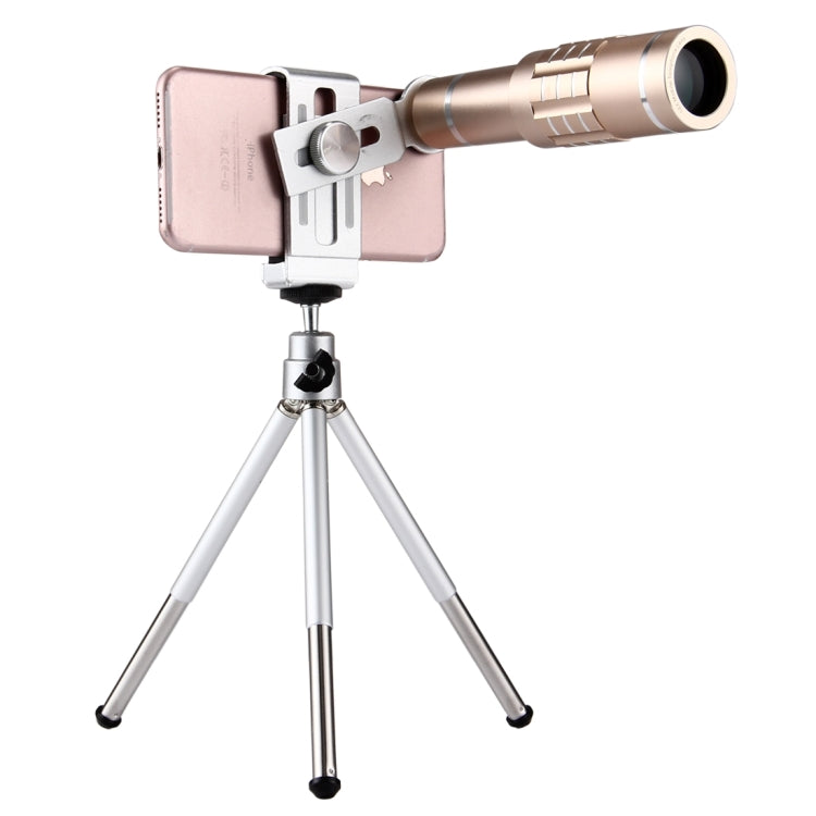 Universal 18X Magnification Lens Mobile Phone 3 in 1 Telescope + Tripod Mount + Mobile Phone Clip