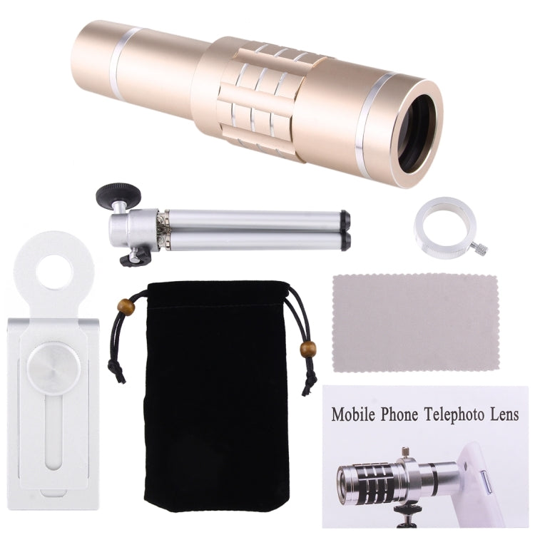 Universal 18X Magnification Lens Mobile Phone 3 in 1 Telescope + Tripod Mount + Mobile Phone Clip