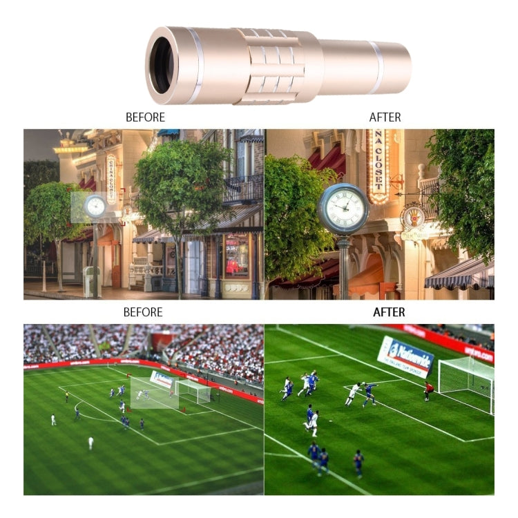 Universal 18X Magnification Lens Mobile Phone 3 in 1 Telescope + Tripod Mount + Mobile Phone Clip