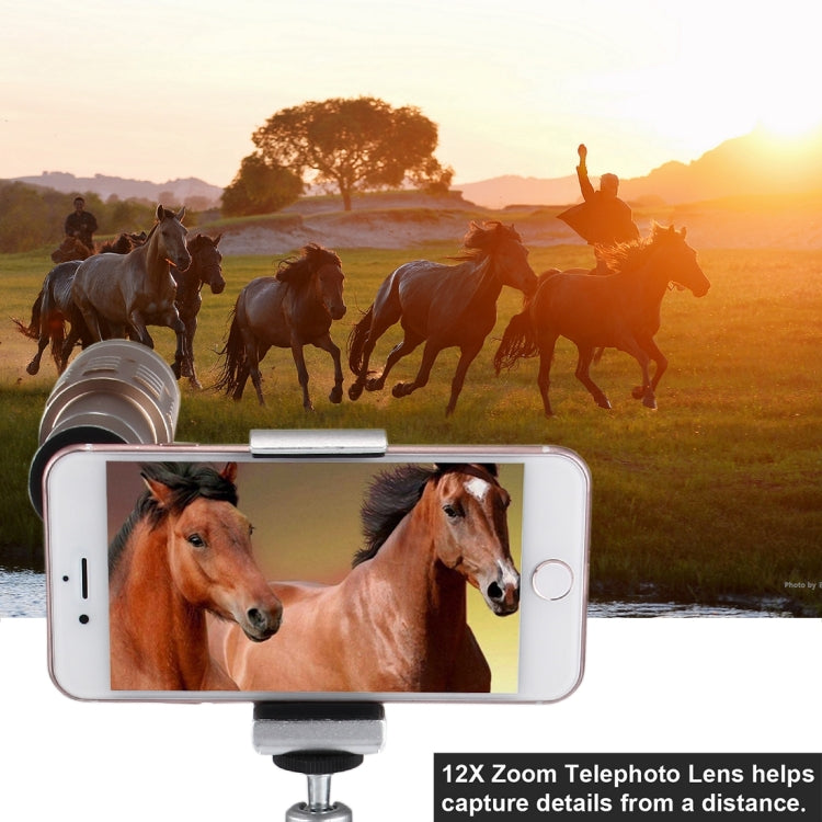 Universal 18X Magnification Lens Mobile Phone 3 in 1 Telescope + Tripod Mount + Mobile Phone Clip