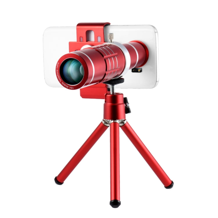 Universal 18X Magnification Lens Mobile Phone 3 in 1 Telescope + Tripod Mount + Mobile Phone Clip