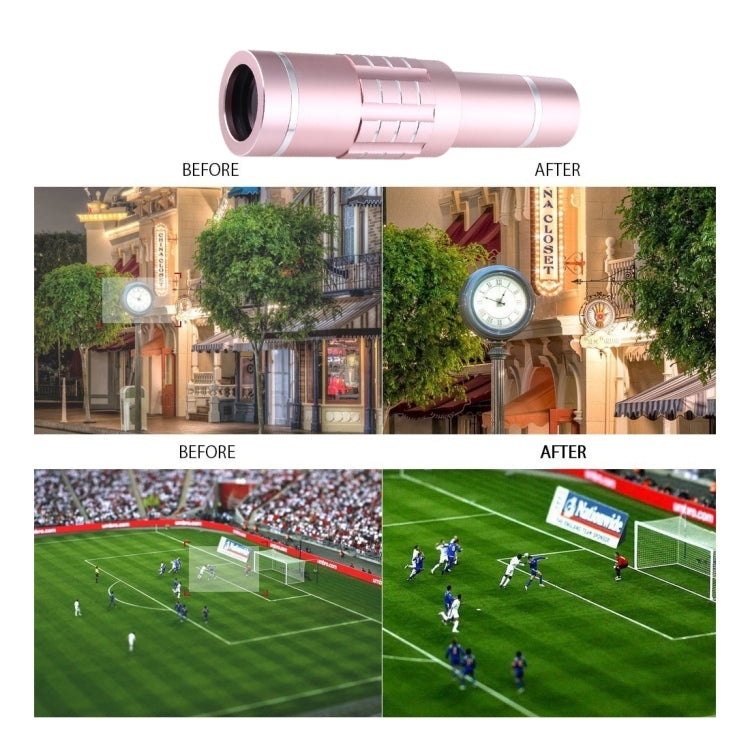 Universal 18X Magnification Lens Mobile Phone 3 in 1 Telescope + Tripod Mount + Mobile Phone Clip