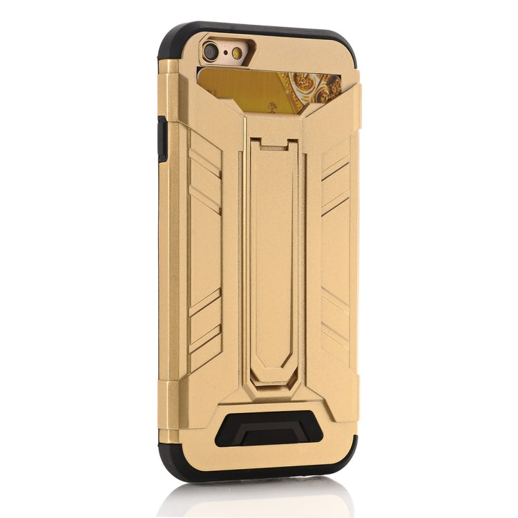 For iPhone SE 2020 & 8 & 7 TPU + PC Shockproof Protective Back Cover Case with Holder & Card Slots
