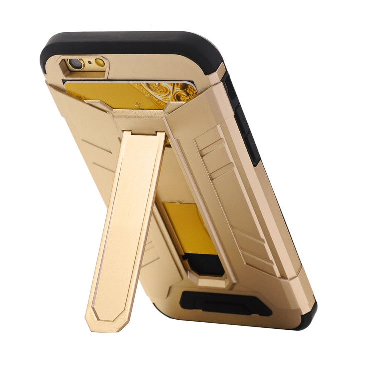 For iPhone SE 2020 & 8 & 7 TPU + PC Shockproof Protective Back Cover Case with Holder & Card Slots