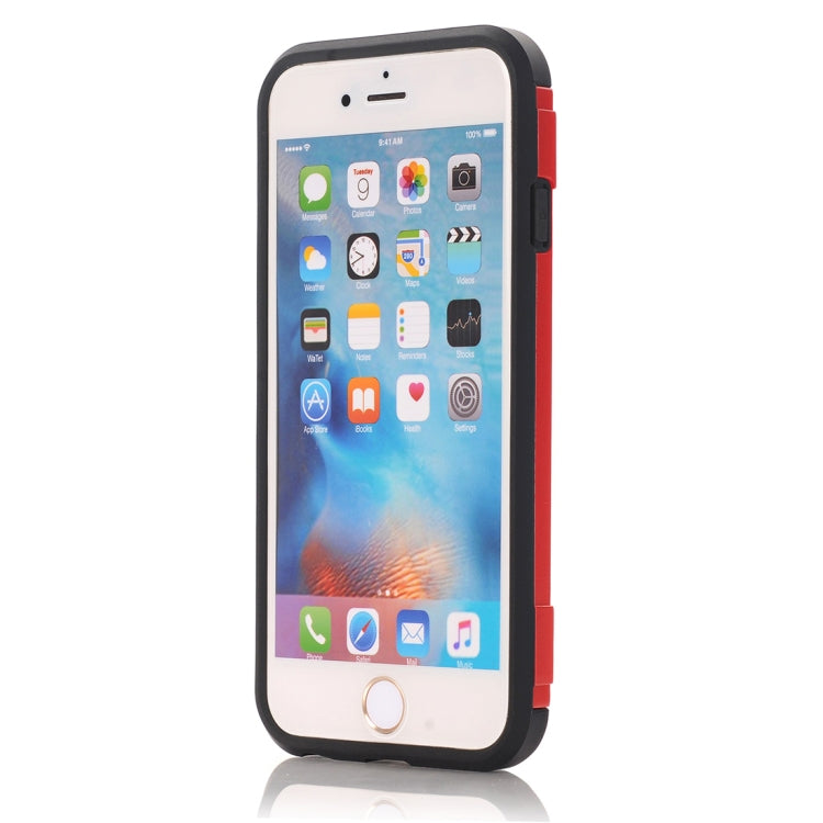 For iPhone SE 2020 & 8 & 7 TPU + PC Shockproof Protective Back Cover Case with Holder & Card Slots