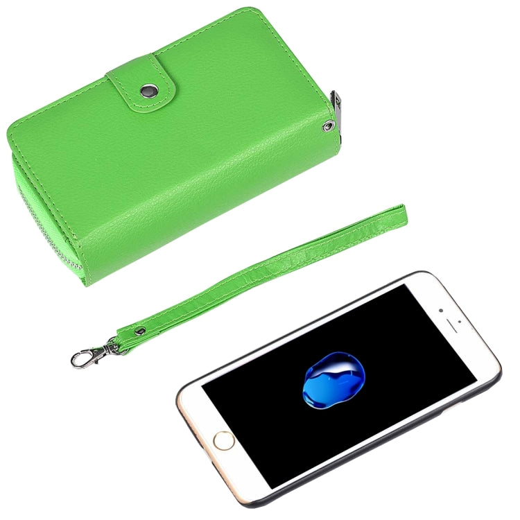 For  iPhone 8 & 7  Separable Litchi Texture Zipper Horizontal Flip Leather Case with Card Slots & Wallet & Photo Frame & Lanyard