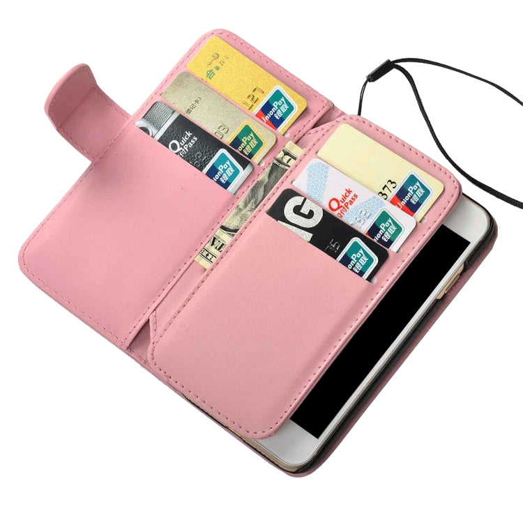 For  iPhone 8 & 7  Plain Weave Texture Horizontal Flip Leather Case with 2 Pages of Card Slots & Wallet & Photo Frame & Lanyard
