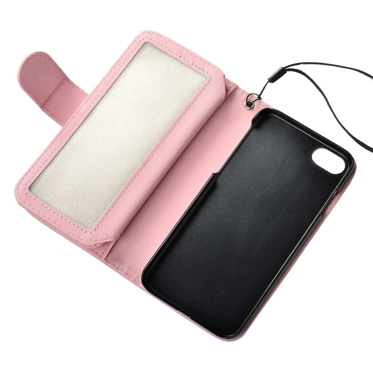 For  iPhone 8 & 7  Plain Weave Texture Horizontal Flip Leather Case with 2 Pages of Card Slots & Wallet & Photo Frame & Lanyard