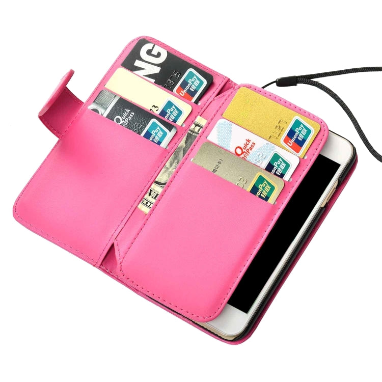 For  iPhone 8 & 7  Plain Weave Texture Horizontal Flip Leather Case with 2 Pages of Card Slots & Wallet & Photo Frame & Lanyard