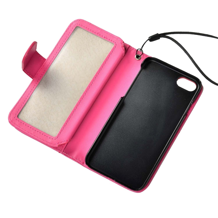 For  iPhone 8 & 7  Plain Weave Texture Horizontal Flip Leather Case with 2 Pages of Card Slots & Wallet & Photo Frame & Lanyard