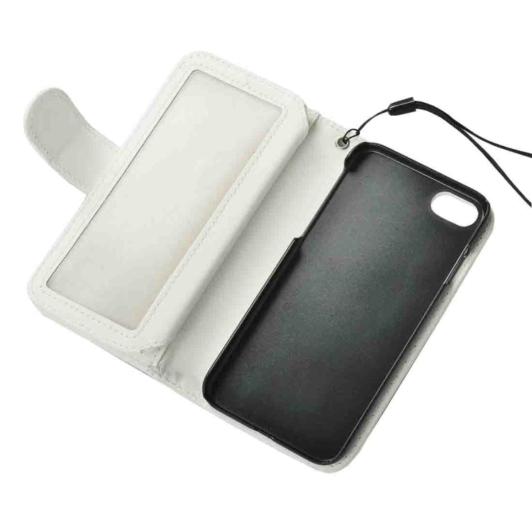 For  iPhone 8 & 7  Plain Weave Texture Horizontal Flip Leather Case with 2 Pages of Card Slots & Wallet & Photo Frame & Lanyard