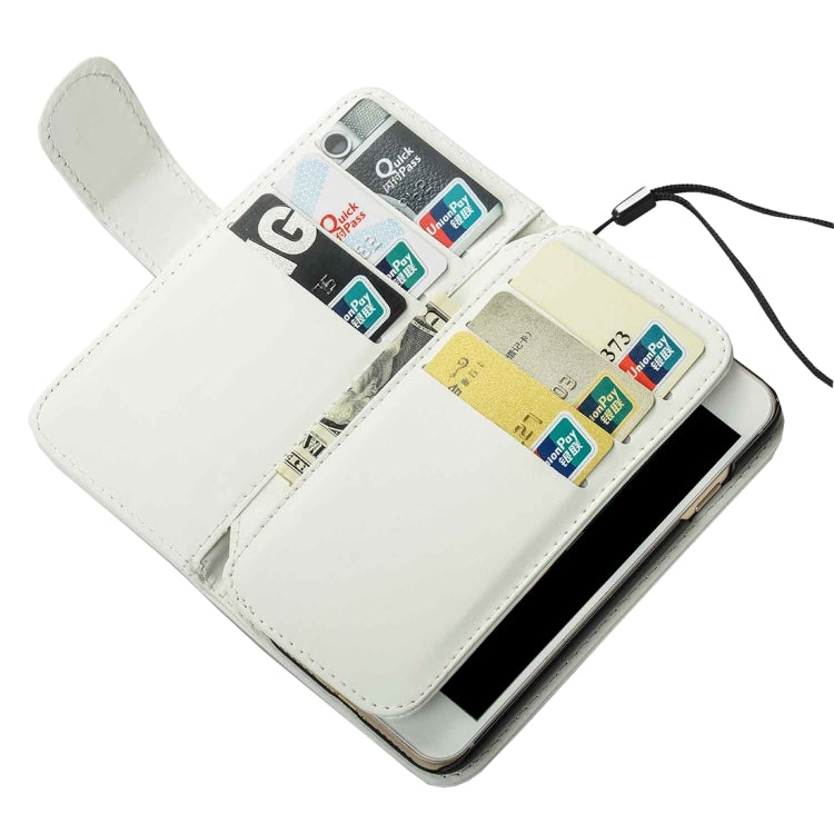 For  iPhone 8 & 7  Plain Weave Texture Horizontal Flip Leather Case with 2 Pages of Card Slots & Wallet & Photo Frame & Lanyard
