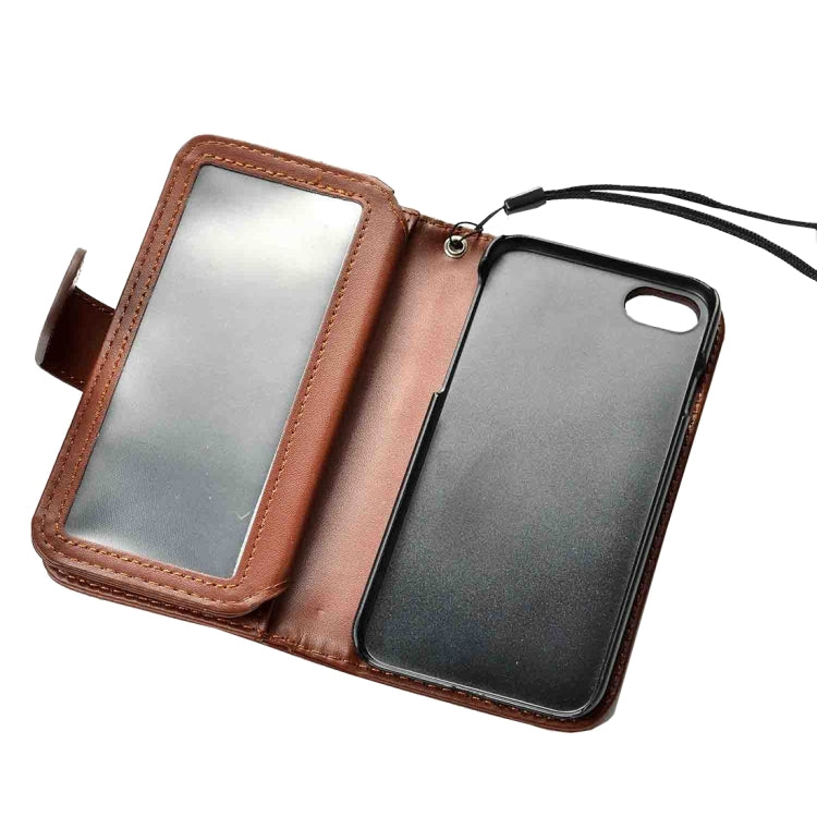 For  iPhone 8 & 7  Plain Weave Texture Horizontal Flip Leather Case with 2 Pages of Card Slots & Wallet & Photo Frame & Lanyard