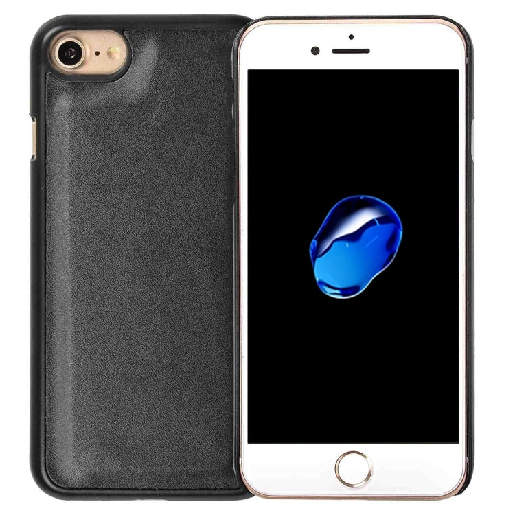 For  iPhone 8 & 7  Detachable Plain Weave Texture Horizontal Flip PU Leather Case with Card Slots & Wallet & Photo Frame