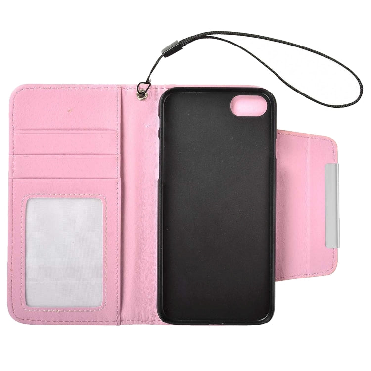 For  iPhone 8 & 7  Detachable Plain Weave Texture Horizontal Flip PU Leather Case with Card Slots & Wallet & Photo Frame