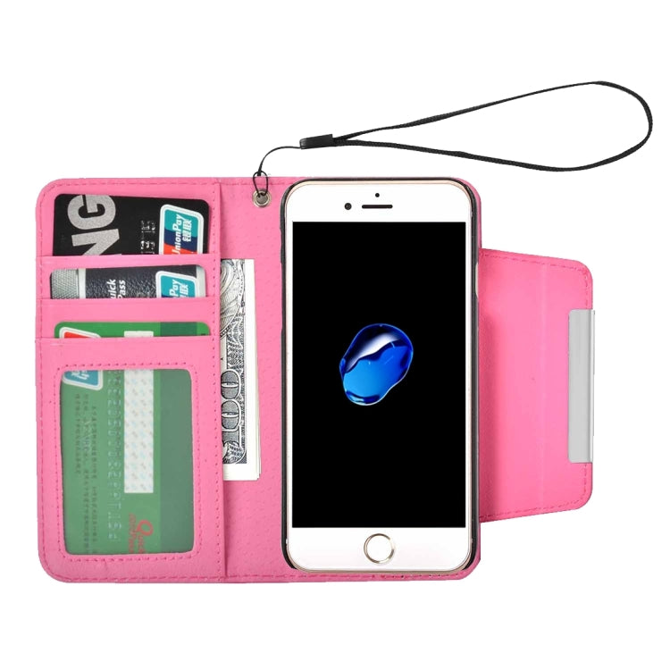 For  iPhone 8 & 7  Detachable Plain Weave Texture Horizontal Flip PU Leather Case with Card Slots & Wallet & Photo Frame