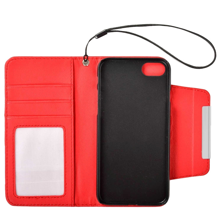 For  iPhone 8 & 7  Detachable Plain Weave Texture Horizontal Flip PU Leather Case with Card Slots & Wallet & Photo Frame