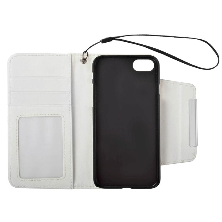 For  iPhone 8 & 7  Detachable Plain Weave Texture Horizontal Flip PU Leather Case with Card Slots & Wallet & Photo Frame