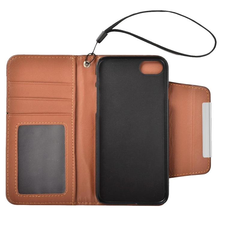 For  iPhone 8 & 7  Detachable Plain Weave Texture Horizontal Flip PU Leather Case with Card Slots & Wallet & Photo Frame