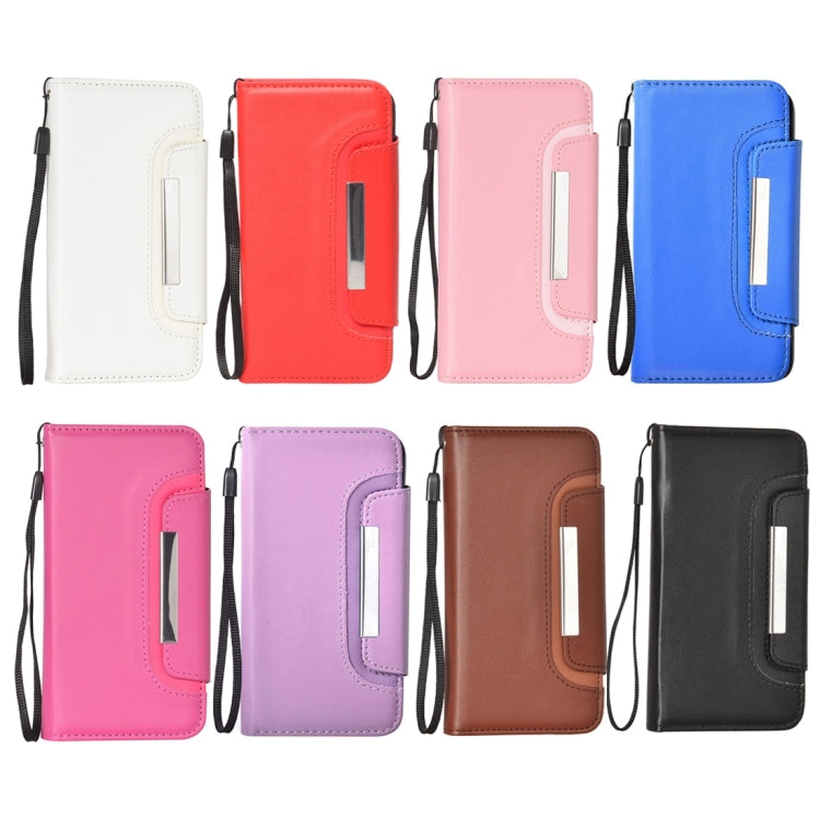 For  iPhone 8 & 7  Detachable Plain Weave Texture Horizontal Flip PU Leather Case with Card Slots & Wallet & Photo Frame