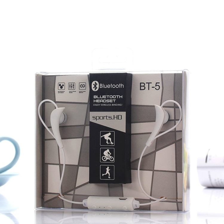 BT-5 Wireless Bluetooth In-ear Headphone Sports Headset with Microphones, for Smartphone, Built-in Bluetooth Wireless Transmission, Transmission Distance: within 10m