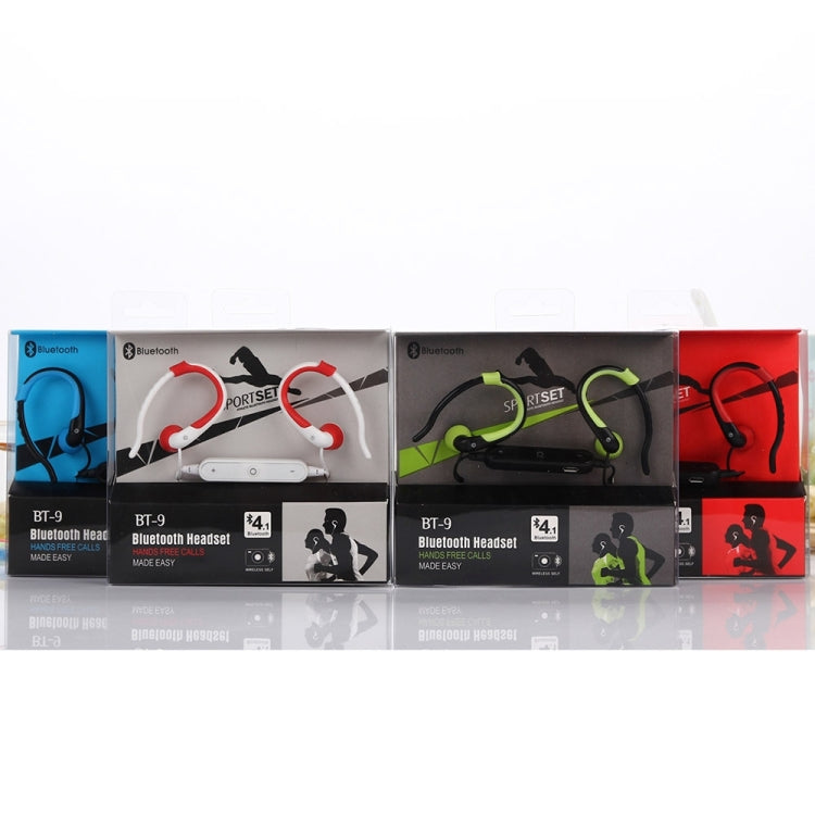 BT-9 Wireless Bluetooth In-ear Headphone Sports Headset with Microphones, for Smartphone, Built-in Bluetooth Wireless Transmission, Transmission Distance: within 10m