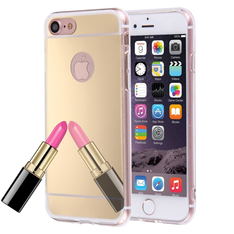 For  iPhone 8 & 7  Electroplating Mirror TPU Protective Cover Case