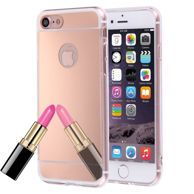 For  iPhone 8 & 7  Electroplating Mirror TPU Protective Cover Case