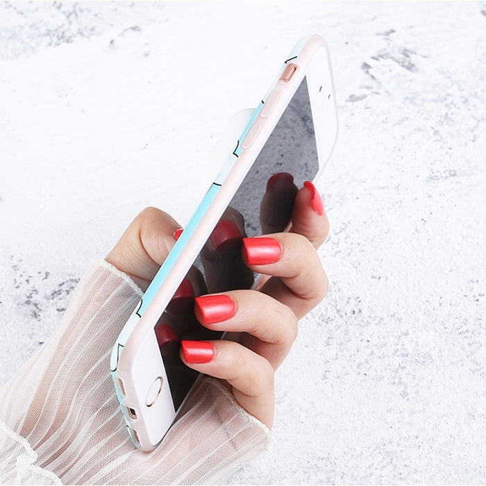 For  iPhone 8 & 7  Lovely Cloud Pattern Squeeze Relief Squishy Dropproof Protective Back Cover Case(Blue)