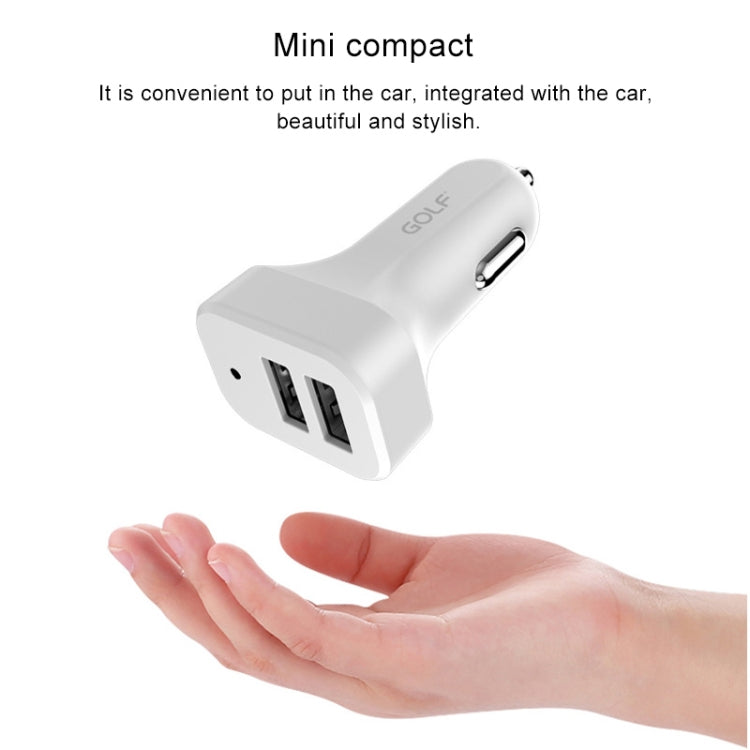 GOLF GF-C11 2.1A Dual Port Mini Intelligent Car Charger