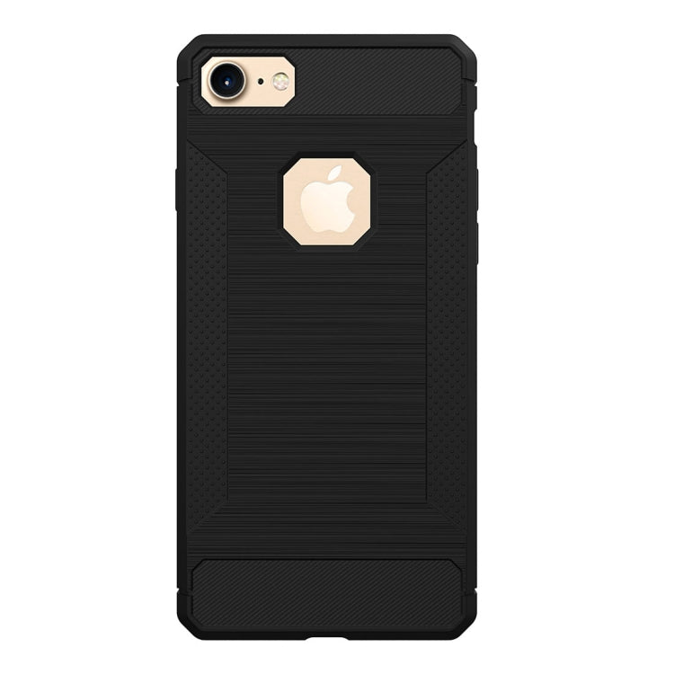 For iPhone 8 &  7 Brushed Texture TPU Anti-slip Soft Protective Case