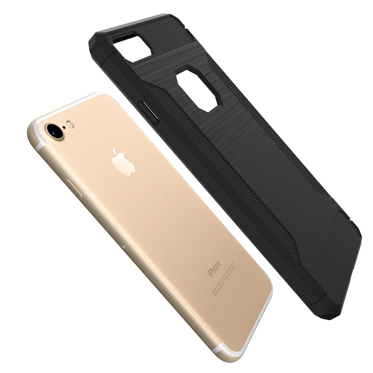 For iPhone 8 &  7 Brushed Texture TPU Anti-slip Soft Protective Case