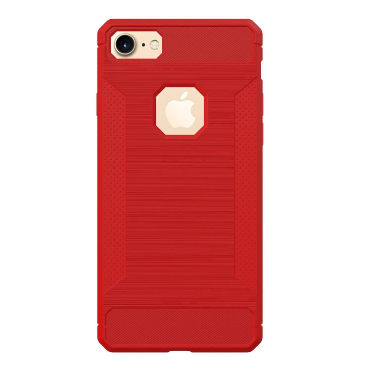 For iPhone 8 &  7 Brushed Texture TPU Anti-slip Soft Protective Case