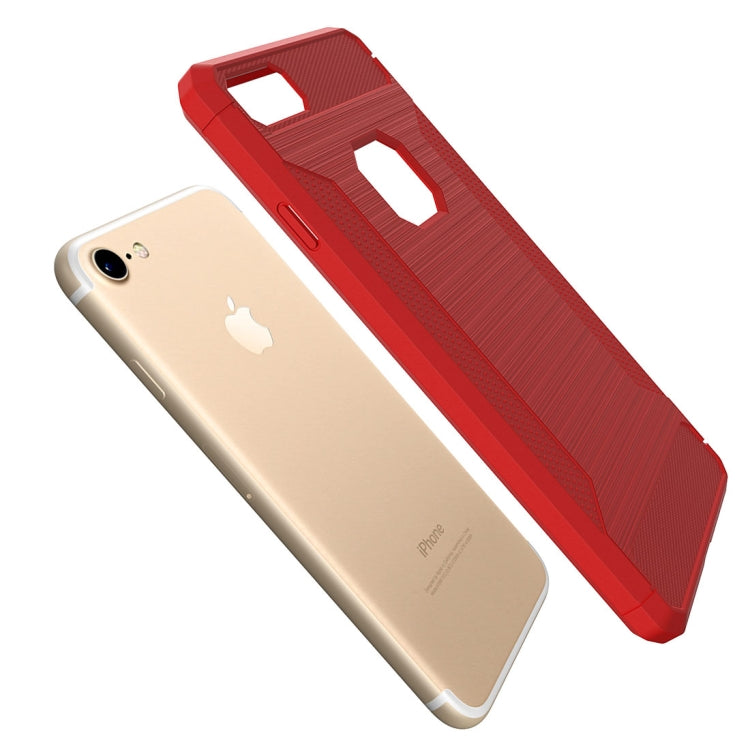 For iPhone 8 &  7 Brushed Texture TPU Anti-slip Soft Protective Case