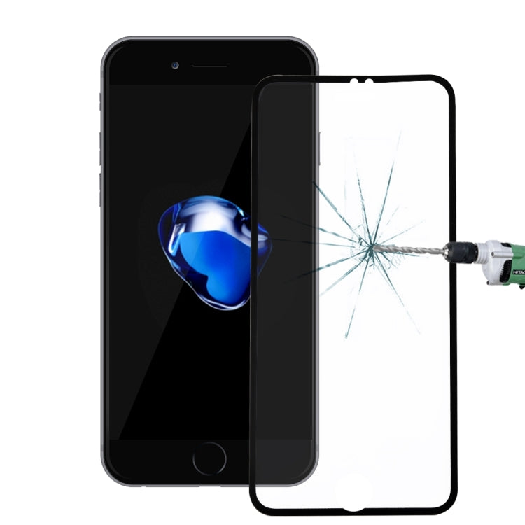 For iPhone 8 / 7 / 6 / 6s 0.26mm 9H Surface Hardness Explosion-proof Silk-screen Tempered Glass Full Screen Film with Colored Sides