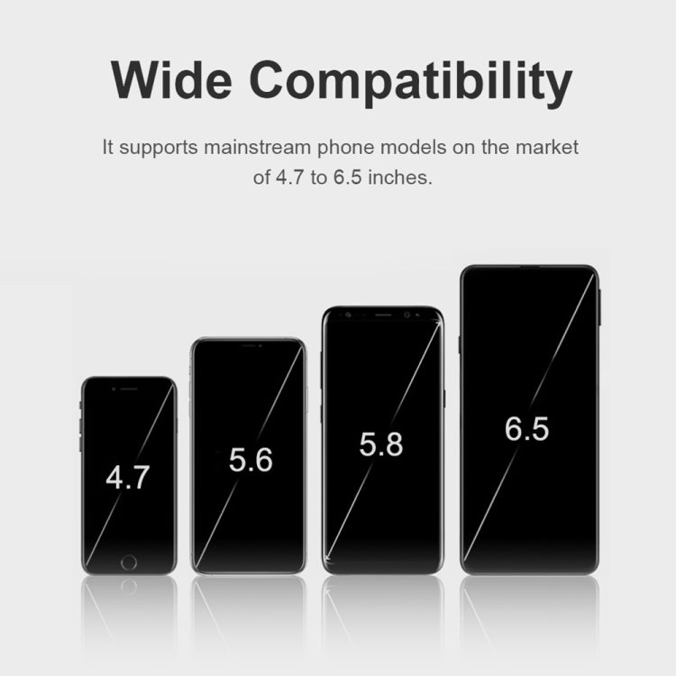 ROCK W28 15W QI Induction Wireless Charging Car Air Outlet Bracket for 4.7-6.5 inch Mobile Phones(Tarnish)