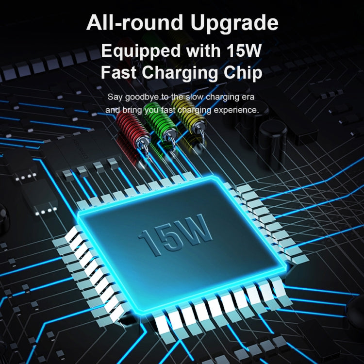 ROCK W28 15W QI Induction Wireless Charging Car Air Outlet Bracket for 4.7-6.5 inch Mobile Phones(Tarnish)