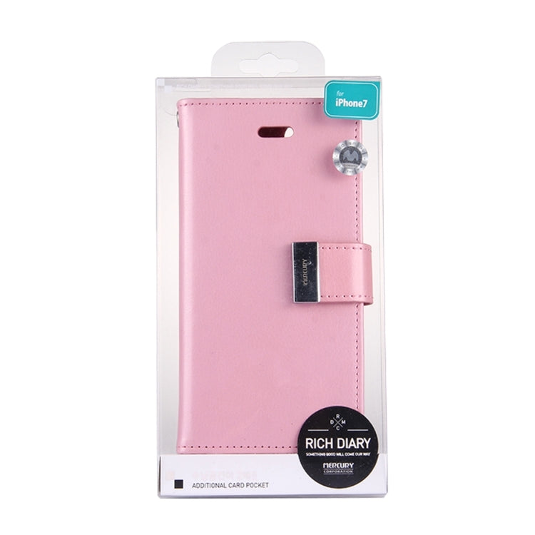 GOOSPERY RICH DIARY for  iPhone 8 & 7  PU + TPU Crazy Horse Texture Horizontal Flip Leather Case with Card Slots & Wallet