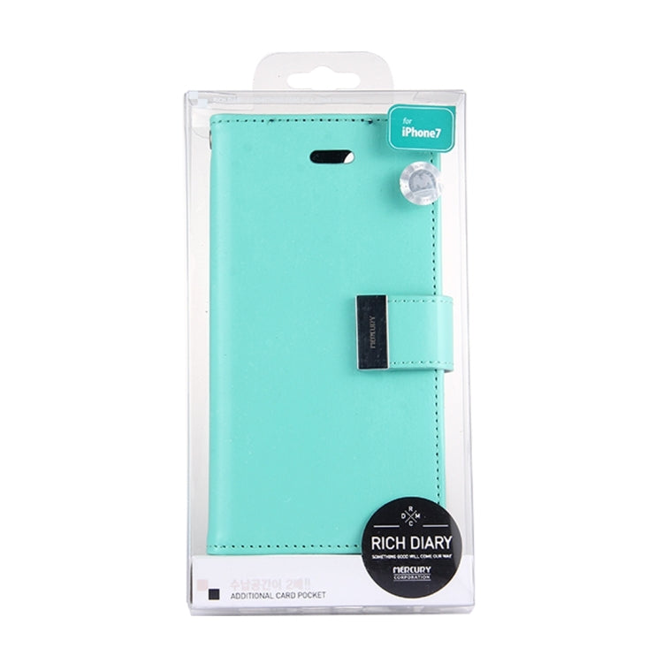GOOSPERY RICH DIARY for  iPhone 8 & 7  PU + TPU Crazy Horse Texture Horizontal Flip Leather Case with Card Slots & Wallet
