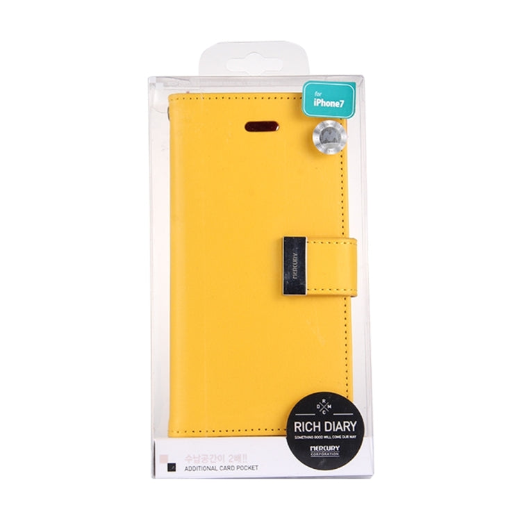 GOOSPERY RICH DIARY for  iPhone 8 & 7  PU + TPU Crazy Horse Texture Horizontal Flip Leather Case with Card Slots & Wallet