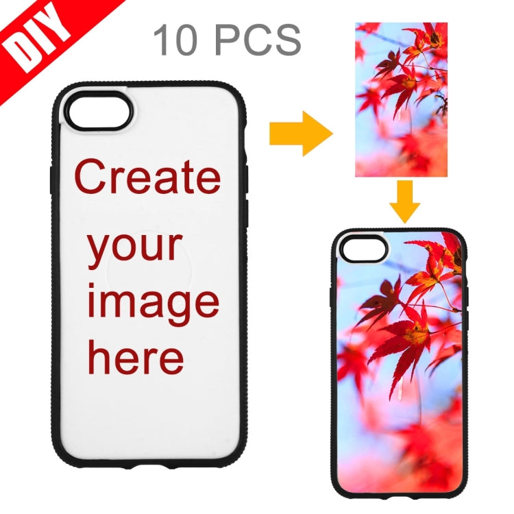 10 PCS For iPhone 7 Custom DIY Case Personalized Print Plant Maple Picture Pattern Hard PC Back Soft Plastic Frame Protective Case Back Cover