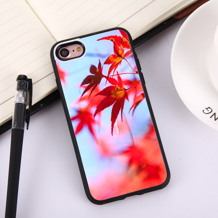 10 PCS For iPhone 7 Custom DIY Case Personalized Print Plant Maple Picture Pattern Hard PC Back Soft Plastic Frame Protective Case Back Cover