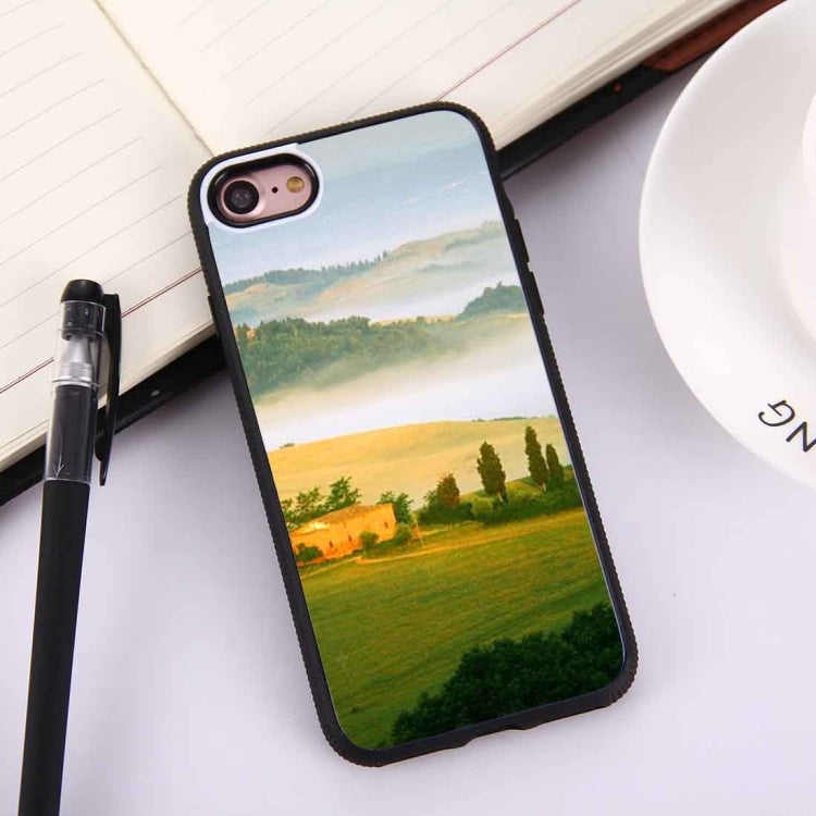 10 PCS For iPhone 7 Custom DIY Case Personalized Print Scenery Cloud Mountain Picture Pattern Hard PC Back Soft Plastic Frame Protective Case Back Cover