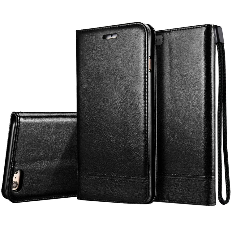 For  iPhone 8 & 7  Double-sided Absorption Splicing Horizontal Flip Leather Case with Holder & Card Slots & Lanyard
