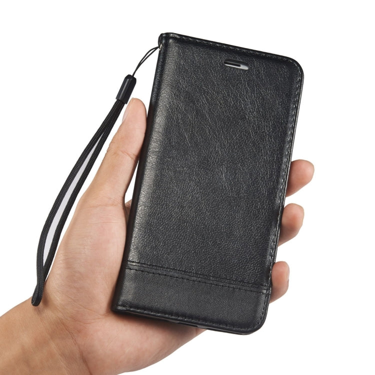 For  iPhone 8 & 7  Double-sided Absorption Splicing Horizontal Flip Leather Case with Holder & Card Slots & Lanyard
