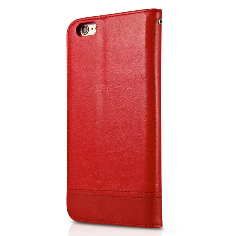 For  iPhone 8 & 7  Double-sided Absorption Splicing Horizontal Flip Leather Case with Holder & Card Slots & Lanyard